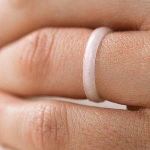 ENSO Halo Birthstone Silicone Ring - 7 / Opal